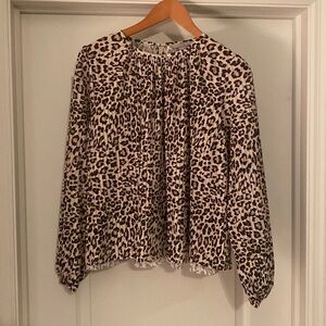 H&M Size M Leopard Print Top
